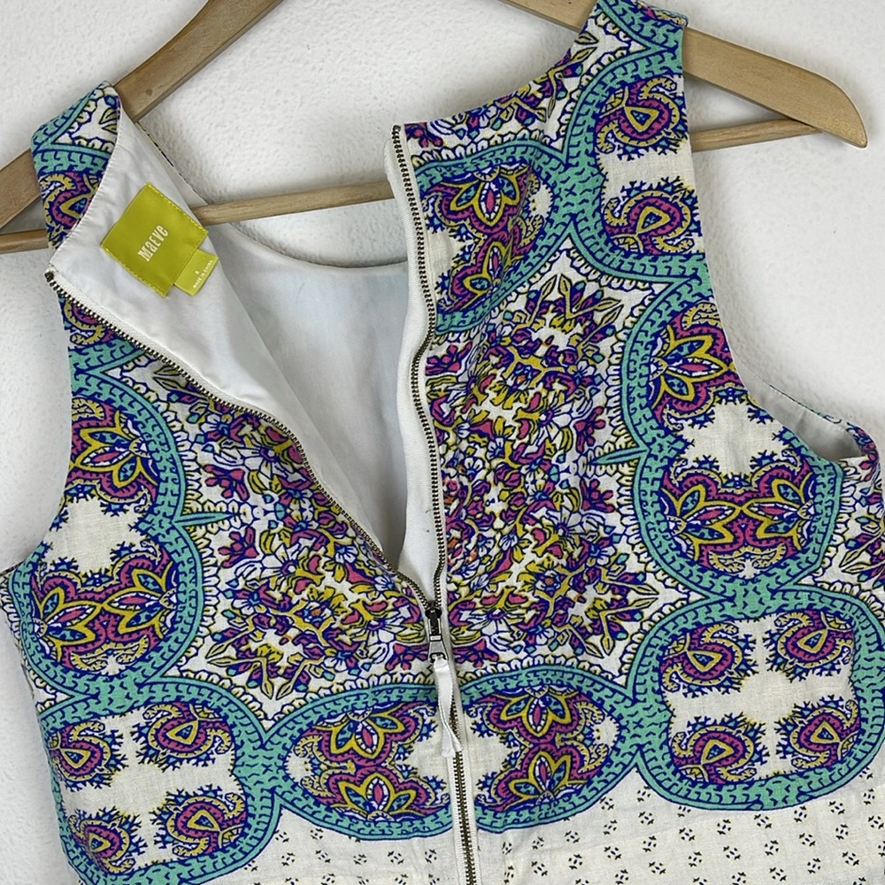 Anthropologie Maeve Manolya Art Deco print midi tank 8 - Picture 8 of 10